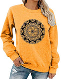 Women Long Sleeve Mandala Sweatshirt Bohemian Shirt