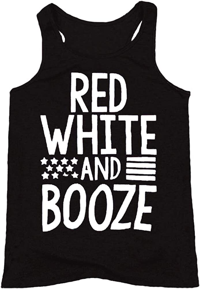 Débardeur rouge blanc et alcool Chemise du 4 juillet