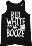 Débardeur rouge blanc et alcool Chemise du 4 juillet