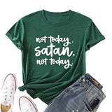 Women Not-Today Satan T-Shirt Graphic Shirt for Women