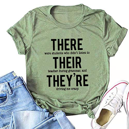 Women There Their They're Funny Grammar T-Shirt