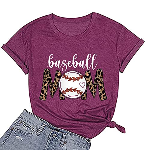 Baseball Mom T-Shirt Baseball Mom Shirt for Women Novelty Shirt