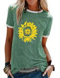 Women Sunflower Graphic T-Shirt Summer Shirt