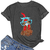 T-Shirt Bandana pour femmes, poulet avec lunettes, mignon poulet