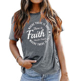 T-Shirt de foi pour femmes, où il y a de l'espoir, il y a de la foi, chemise Hope Faith Miracles