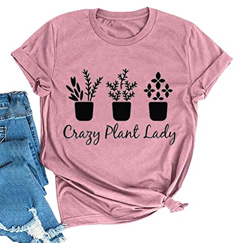 Women Crazy Plant Lady Graphic T-Shirt