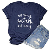 Women Not-Today Satan T-Shirt Graphic Shirt for Women