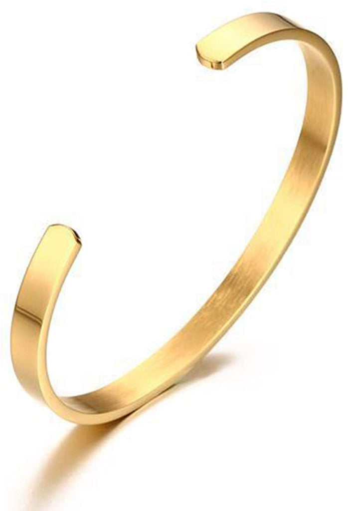 Bracelets à manchette ouverte pour femmes, bijoux de bras d'amitié en acier inoxydable, gravure personnalisée du nom et de la Date pour maman et fille, 6mm