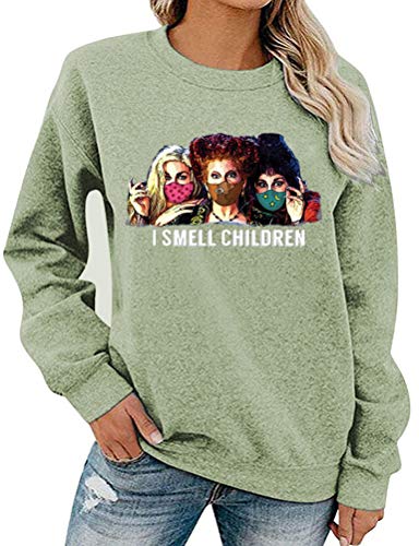 Sweat-shirt à manches longues pour femmes, je sens les enfants, chemise Hocus Pocus