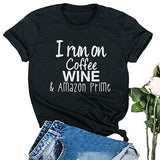 Women I Run On Coffe Wine T-Shirt