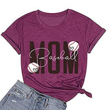 Baseball Mom T-Shirt Baseball Mom Shirt for Women Baseball Graphic Tee Shirt