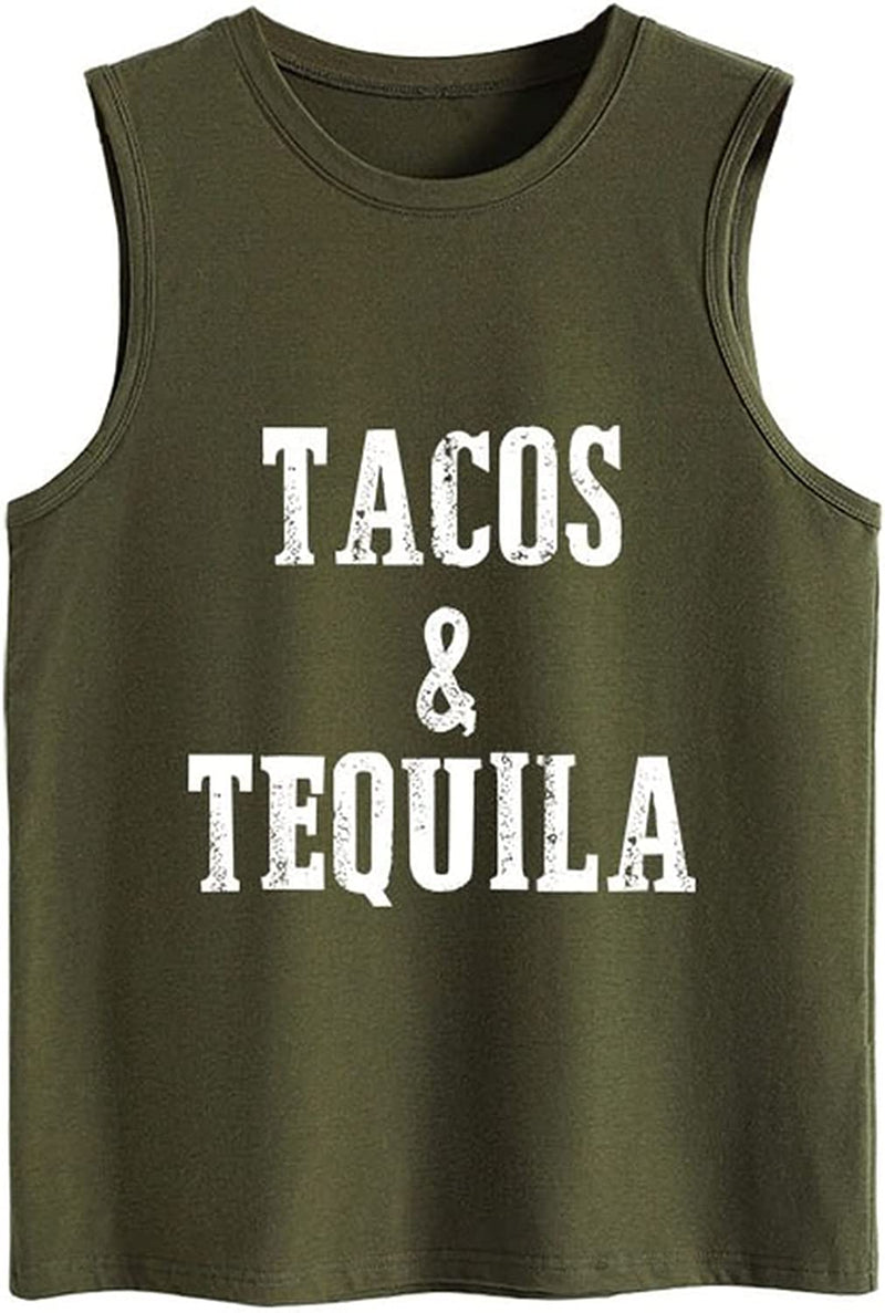 Tacos und Tequila Tank Tops Frauen Grafik Trinken Shirt