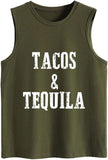 Débardeur Tacos et Tequila pour femme, chemise à boire graphique
