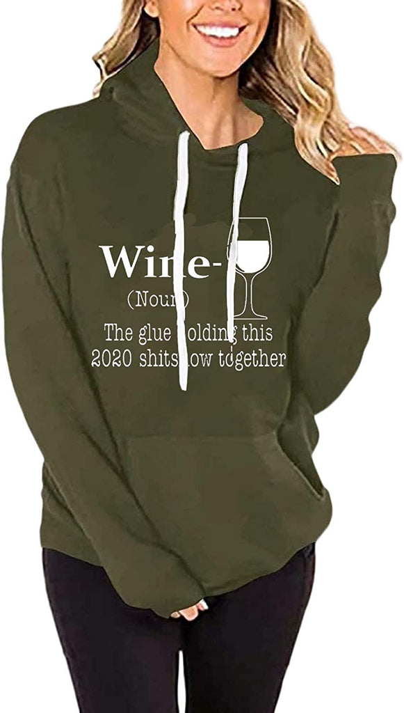 Sweat à capuche vin à manches longues pour femmes, la colle tenant ce Shitshow ensemble 2020