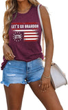 Women Let's Go Brandon Tank Tops Republican Gifts Tees Shirt