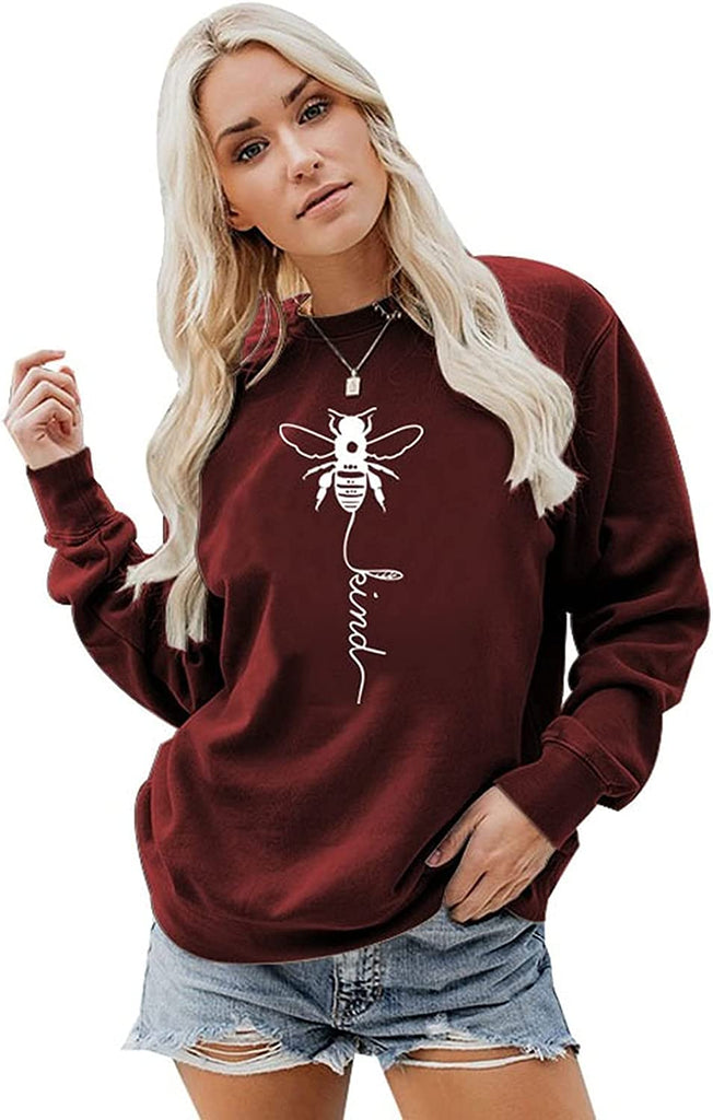 Sweat-shirt graphique Bee Kind pour femmes