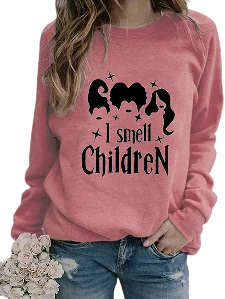 Women Long Sleeve I Smell Children Sweatshirt Hocus Pocus Shirt