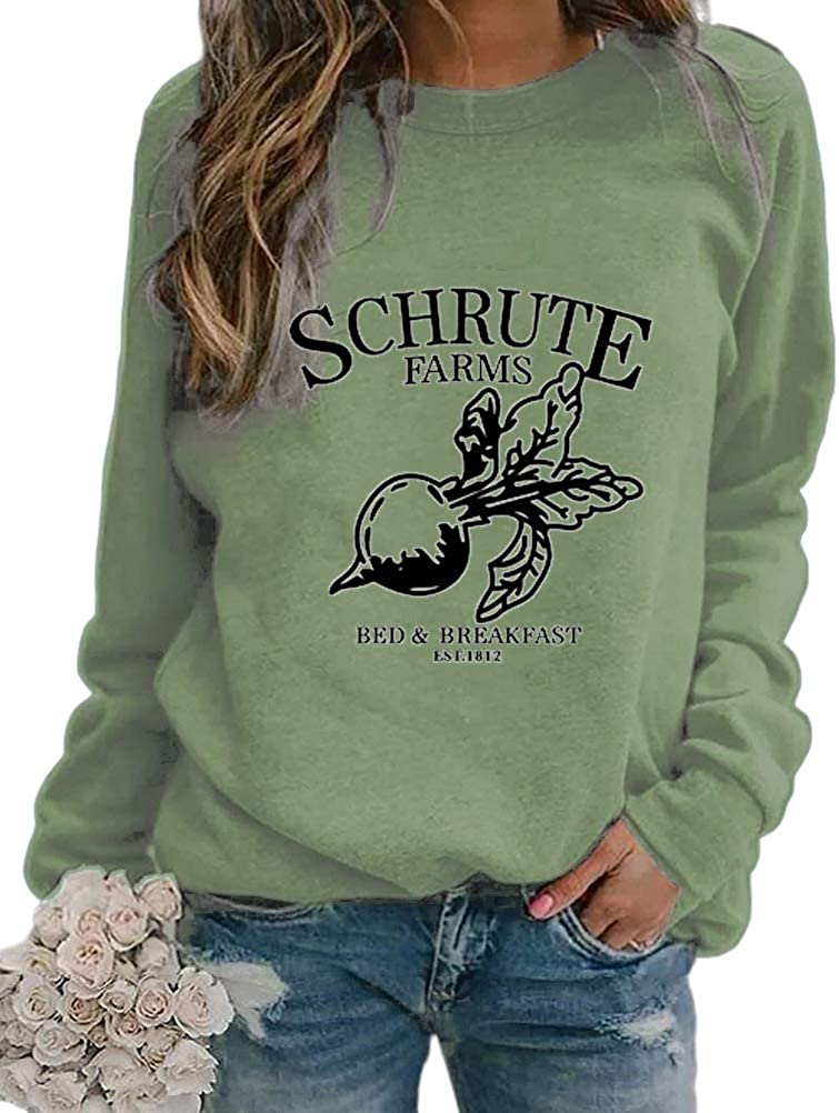 Sweat-shirt Schrute Farms à manches longues pour femmes