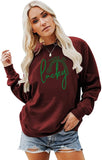 Happy Go Lucky Sweatshirt Women St. Patricks Day Shirt