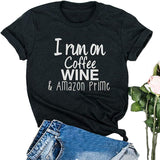 Women I Run On Coffe Wine T-Shirt