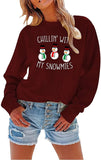 Les femmes se détendent ? with My Snowmies Sweatshirt Chemise bonhomme de neige à manches longues