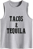 Débardeur Tacos et Tequila pour femme, chemise à boire graphique