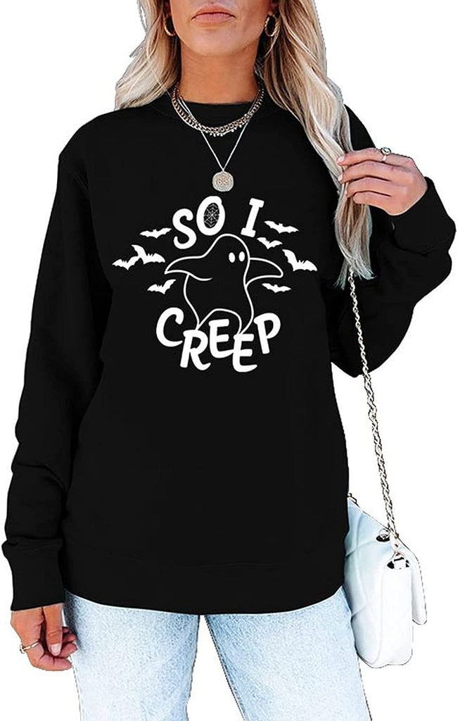 Sweat-shirt d'Halloween pour femme So I Creep Shirt Trick or Treat