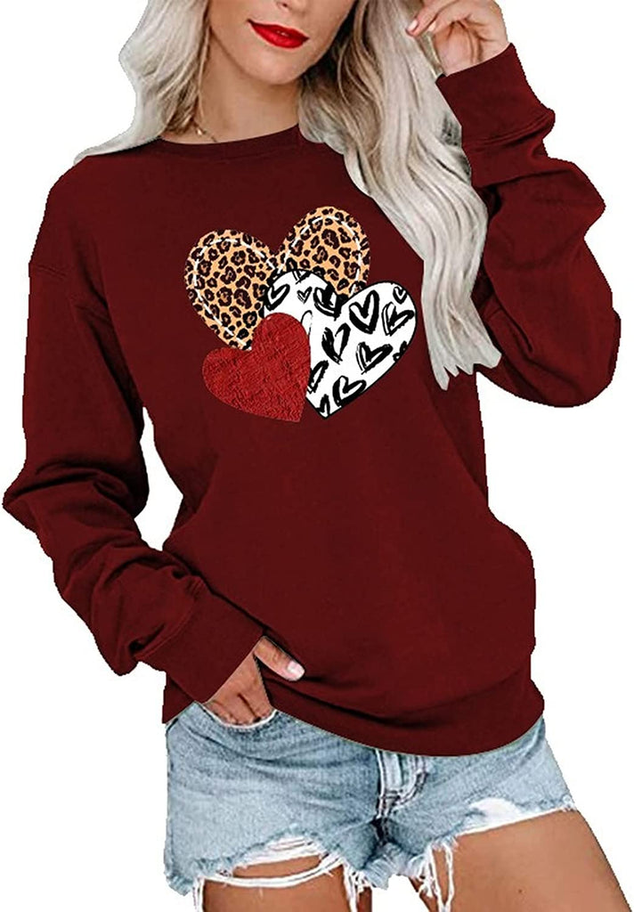 Women Valentine's Sweatshirt Long Sleeve Love Shirt
