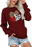 Women Valentine's Sweatshirt Long Sleeve Love Shirt