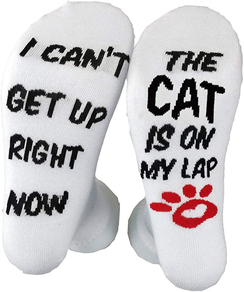 Unisex I CAN'T GET UP RIGHT NOW THE DOG/CAT IS ON MY LAP Socks