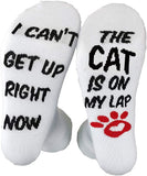 Unisex I CAN'T GET UP RIGHT NOW THE DOG/CAT IS ON MY LAP Socks