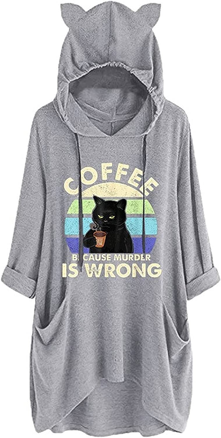 Women Coffee Because Murder Is Wrong Shirt with Pockets