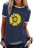 Women Sunflower Graphic T-Shirt Summer Shirt