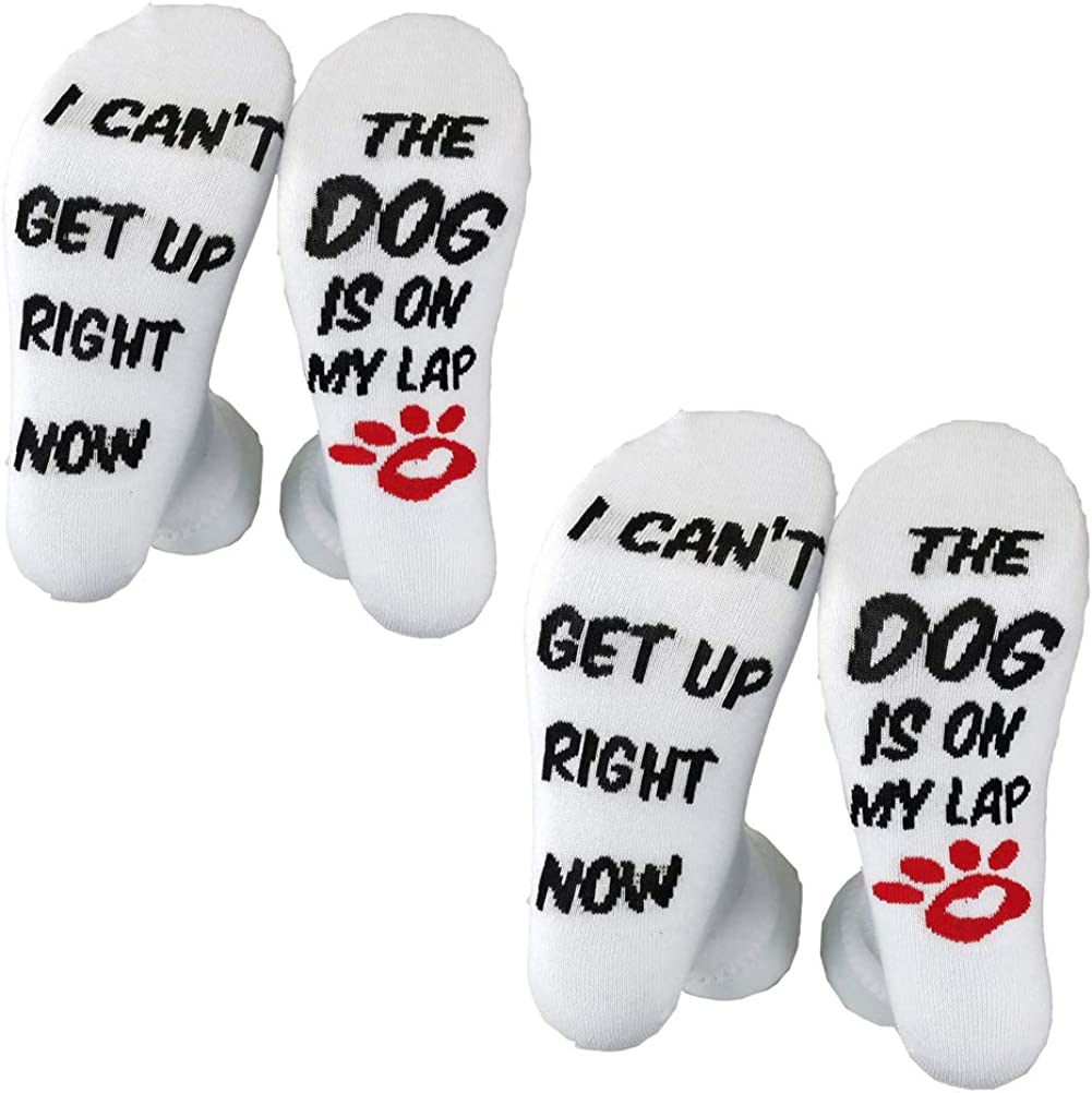 Unisex I CAN'T GET UP RIGHT NOW THE DOG/CAT IS ON MY LAP Socks