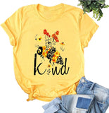 Women Bee Kind T-Shirt Graphic Shirt