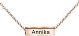 Colliers de barre de nom personnalisés pour filles, collier en tube carré en acier inoxydable, pendentif 4 côtés, lettres personnalisées pour femmes, petite amie, maman