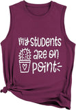 Funny Teacher Tank Women Mes élèves sont sur le point Graphic Tees