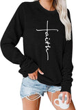 Sweat-shirt Faith Jesus à manches longues pour femmes