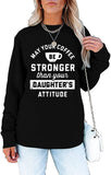 Sweat-shirt pour femmes, que votre café soit plus fort que l'attitude de vos filles