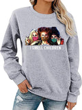 Sweat-shirt à manches longues pour femmes, je sens les enfants, chemise Hocus Pocus