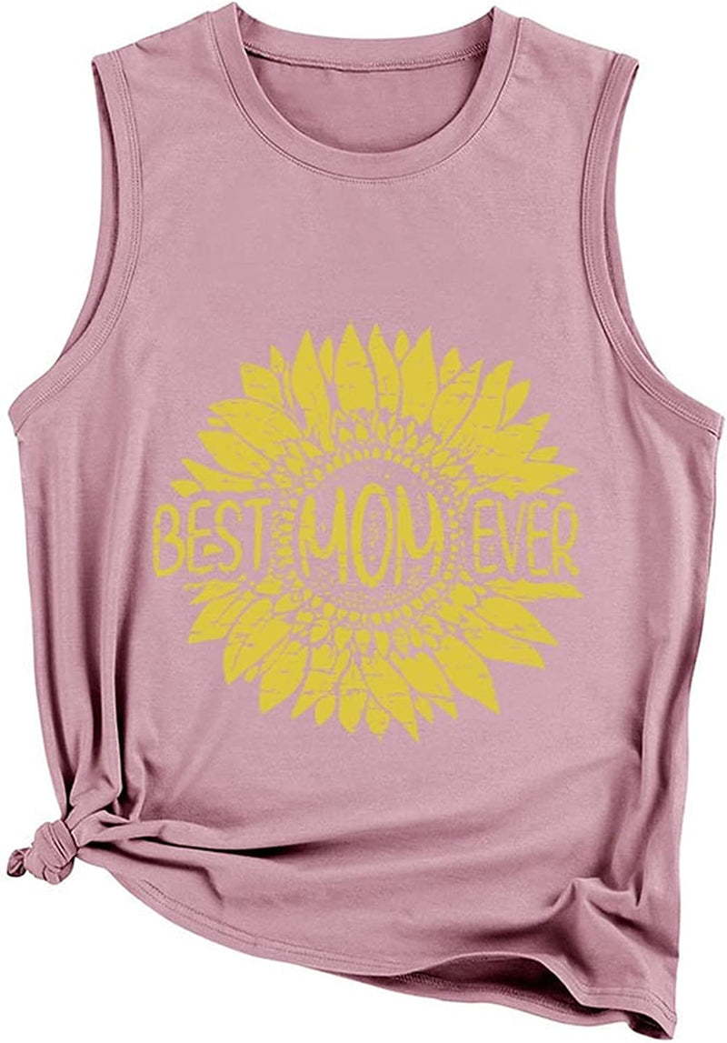 Beste Mama aller Zeiten im Sonnenblumen-Tank-Shirt für Frauen