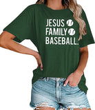 Women Jesus Family Baseball Graphic T-Shirt