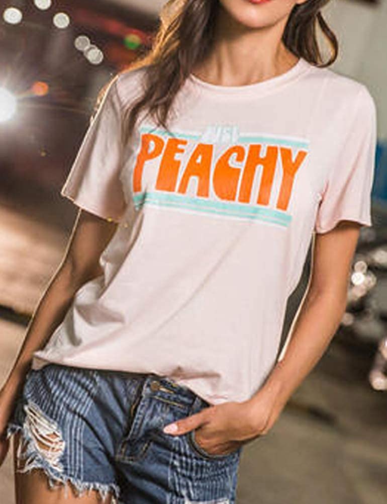 Chemise graphique Just Peachy pour femme