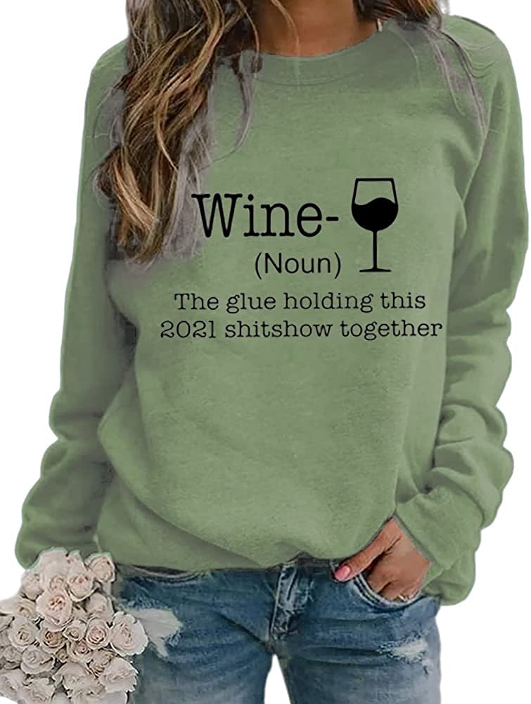 Sweat-shirt vin à manches longues pour femmes, la colle tenant ce Shitshow ensemble 2021
