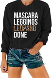 Femmes imprimé léopard chemise Leggings léopard fait pull sweat vêtements pour femmes