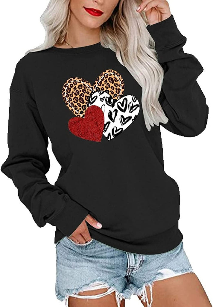 Women Valentine's Sweatshirt Long Sleeve Love Shirt