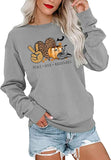Women Peace Love Halloween Shirt Halloween Party Sweatshirt