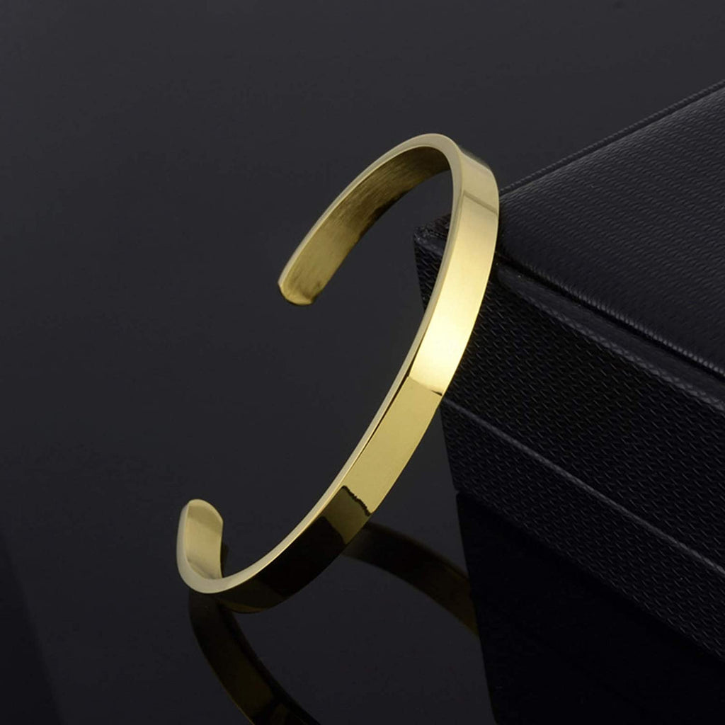 Bracelets à manchette ouverte pour femmes, bijoux de bras d'amitié en acier inoxydable, gravure personnalisée du nom et de la Date pour maman et fille, 6mm