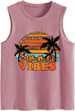 Vibes d'été débardeurs femmes vie Positive vacances citation vacances d'été mignon chemise de plage