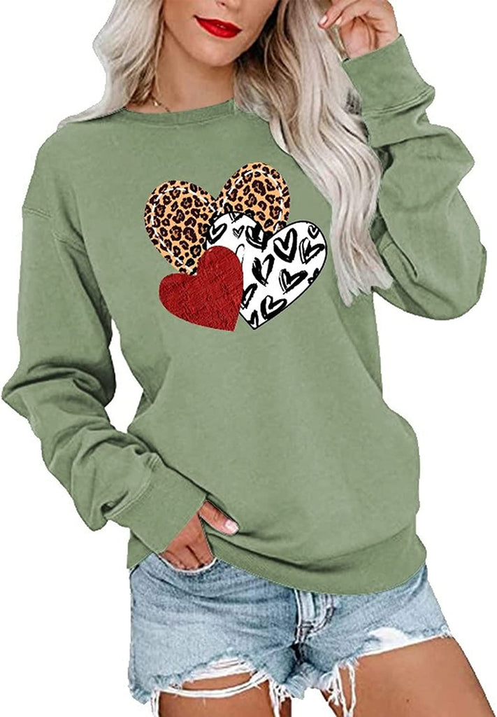 Women Valentine's Sweatshirt Long Sleeve Love Shirt